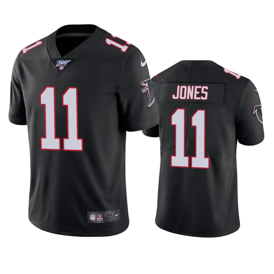 Men's Atlanta Falcons #11 Julio Jones Black 2019 100th Season Vapor Untouchable Limited Stitched NFL Jersey