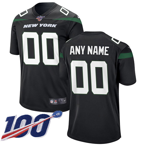 Men's Jets 100th Season ACTIVE PLAYER Black Vapor Untouchable Limited Stitched NFL Jersey