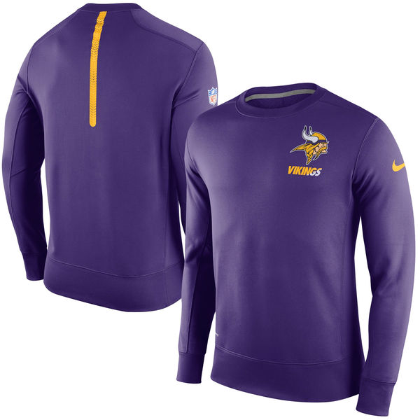 Men's Minnesota Vikings 2019 Purple Sideline Circuit Performance Sweatshirt