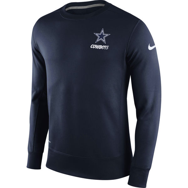 Men's Dallas Cowboys Navy Sideline Circuit Performance Sweatshirt