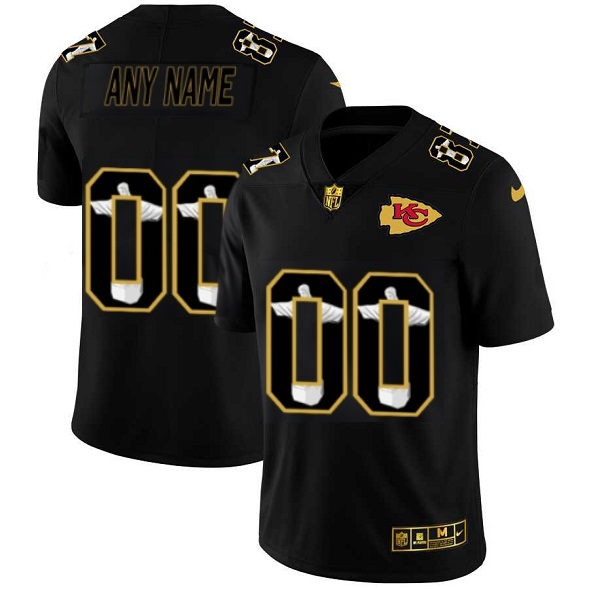 Men's Kansas City Chiefs ACTIVE PLAYER Custom 2020 Black Jesus Faith Edition Limited Stitched NFL Jersey