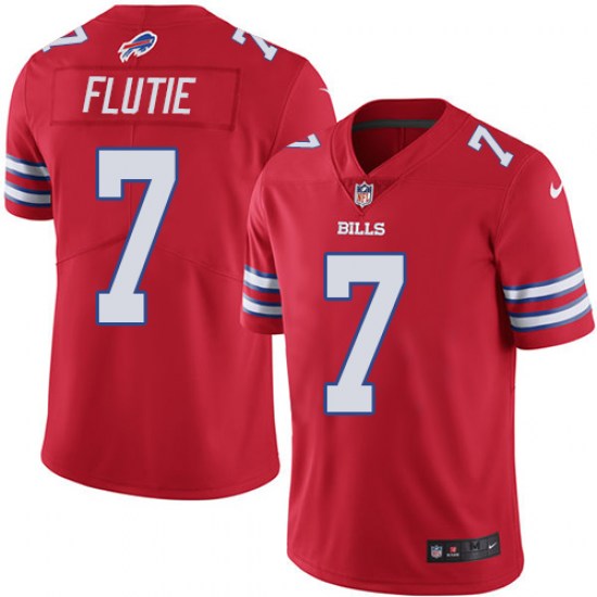 Men's Buffalo Bills #7 Doug Flutie Red Vapor Untouchable Limited Stitched NFL Jersey