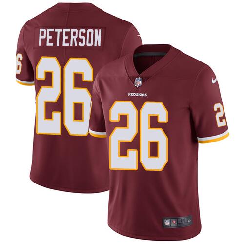 Men's Washington Redskins #26 Adrian Peterson Red Vapor Untouchable Limited NFL Stitched Jersey