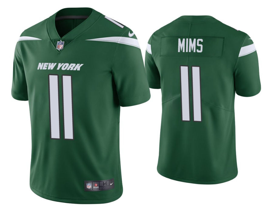 Men's New York Jets #11 Denzel Mims Green Vapor Untouchable Limited Stitched Jersey