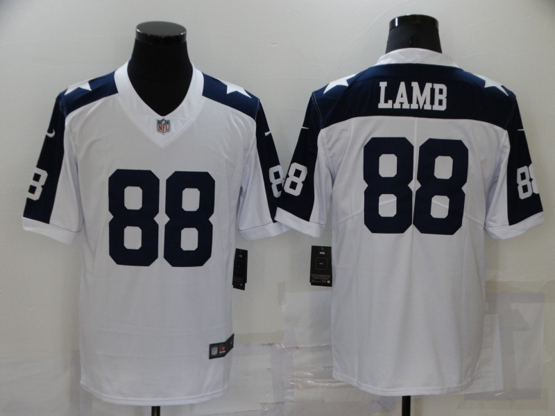 Men's Dallas Cowboys #88 CeeDee Lamb White Stitched Jersey