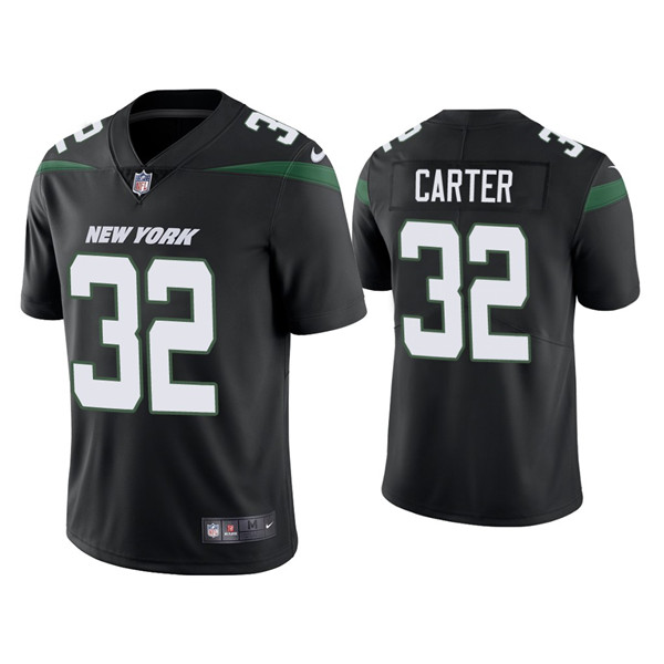 Men's New York Jets #32 Michael Carter 2021 White Vapor Untouchable Limited Stitched Jersey
