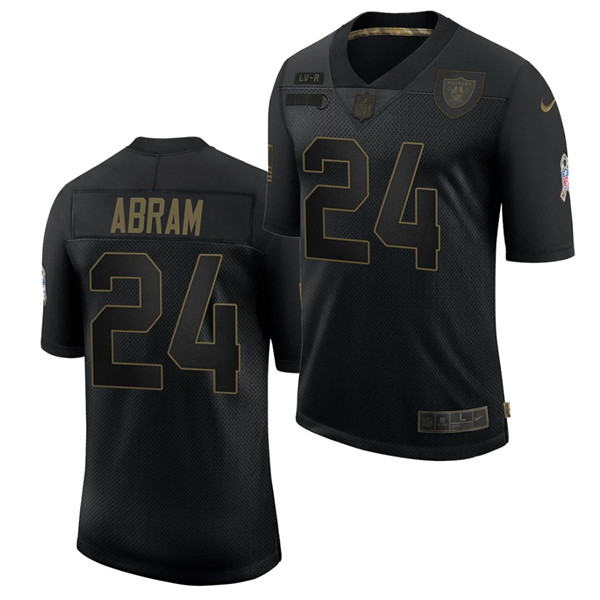 مجسمات Men's Las Vegas Raiders #24 Johnathan Abram Black 2020 Salute To ... مجسمات