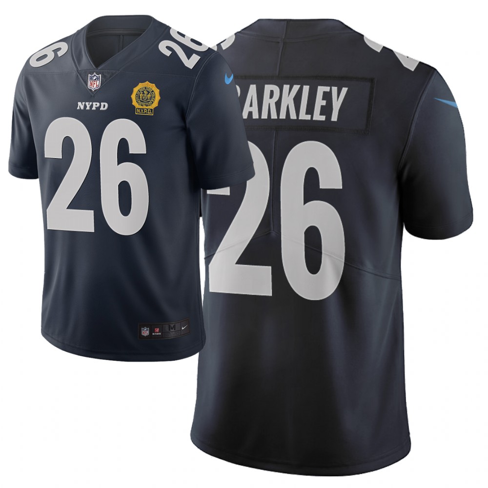 Men's New York Giants #26 Saquon Barkley Navy 2019 City Edition Limited Stitched NFL Jersey