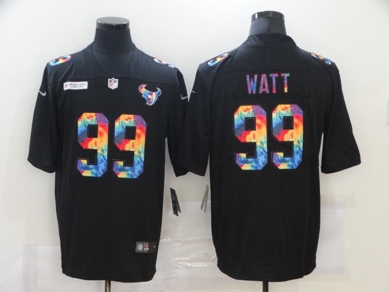 Men's Houston Texans #99 J.J. Watt 2020 Black Crucial Catch Limited Stitched NFL Jersey