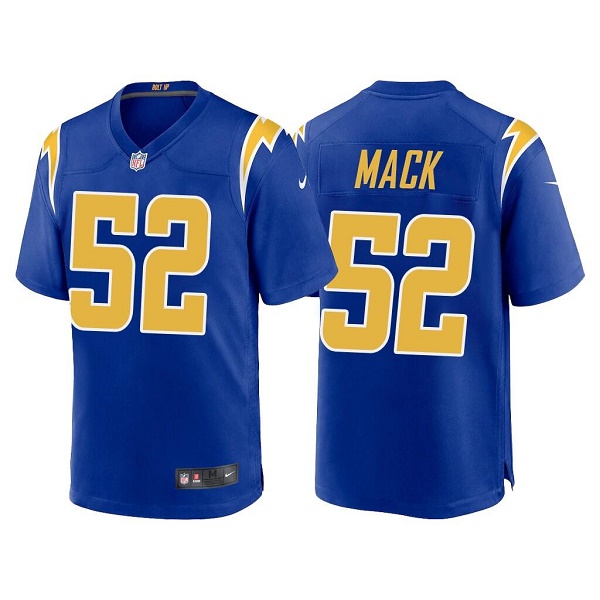 Men's Los Angeles Chargers #52 Khalil Mack Navy Vapor Untouchable Limited Stitched Jersey