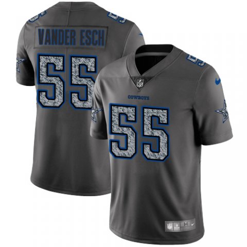 Men's Dallas Cowboys #55 Leighton Vander 2019 Gray Fashion Static Limited Stitched NFL Jersey