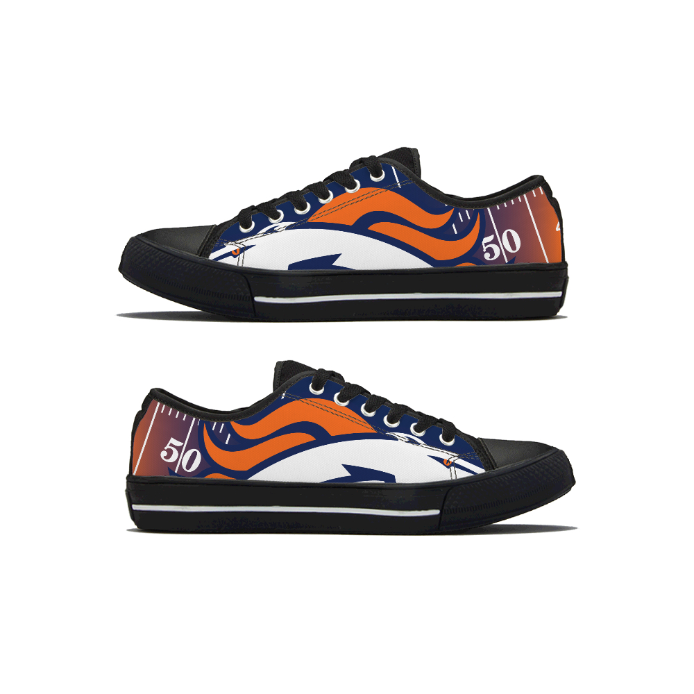 Men's Denver Broncos Low Top Canvas Sneakers 001