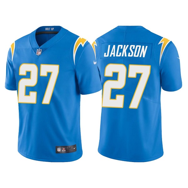 Men's Los Angeles Chargers #27 J.C. Jackson Blue Vapor Untouchable Limited Stitched Jersey