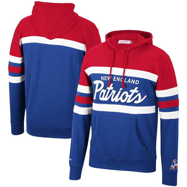 Men's New England Patriots Red Head Coach Pullover NFL Hoodie
