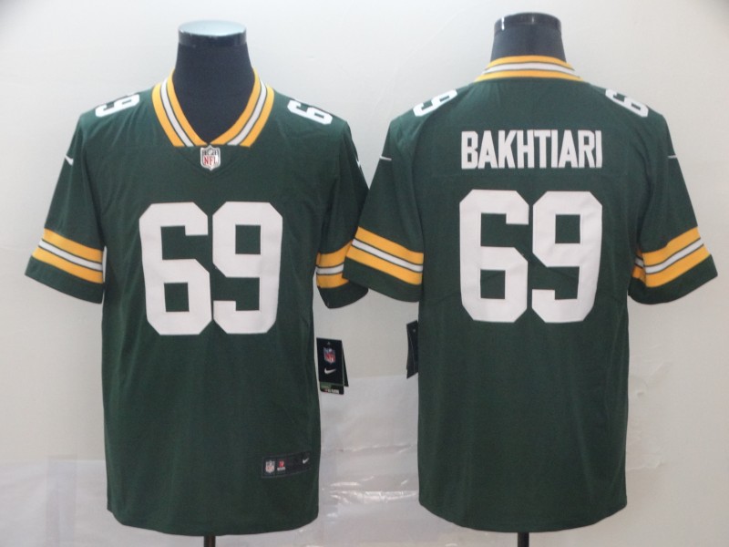 Men's Green Bay Packers #69 David Bakhtiari Green Vapor Untouchable Stitched NFL Limited Jersey