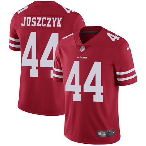 Men's San Francisco 49ers #44 Kyle Juszczyk Red Vapor Untouchable Limited Stitched NFL Jersey