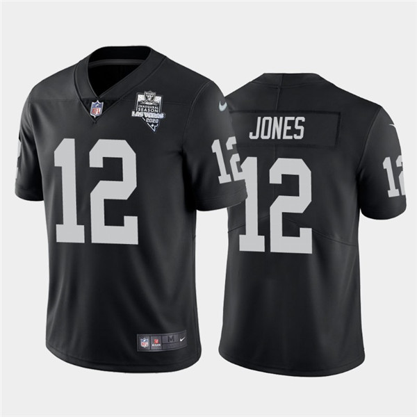 Men's Oakland Raiders Black #12 Zay Jones 2020 Inaugural Season Vapor Limited Stitched NFL Jersey