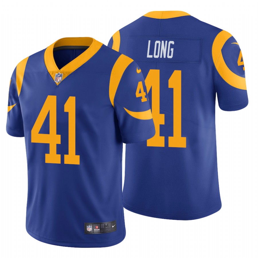 Men's Los Angeles Rams #41 David Long Royal Blue Vapor Untouchable Limited Stitched NFL Jersey