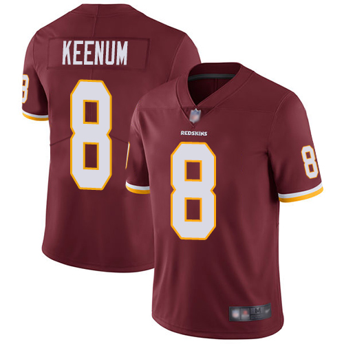 Men's Washington Redskins #8 Case Keenum Burgundy Red Vapor Untouchable Limited Stitched NFL Jersey