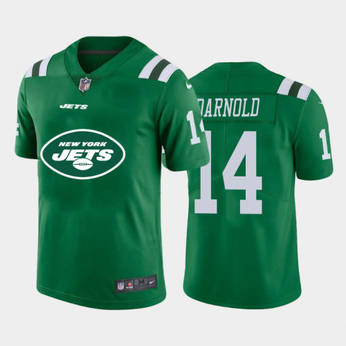 Men's New York Jets #Men's New York Jets #14 Sam Darnold Green Team Big Logo Limited Stitched Jersey