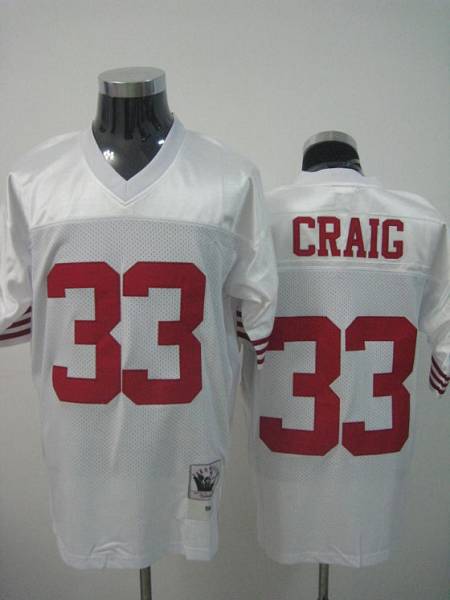 Men's 49ers Customized White Mitchell And Ness Stitched NFL Jersey (Check description if you want Women or Youth size)