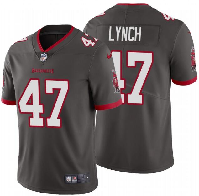 Men's Tampa Bay Buccaneers #47 John Lynch 2020 Grey Vapor Untouchable Limited Stitched NFL Jersey