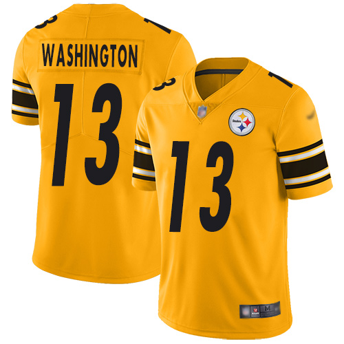 Men's Pittsburgh Steelers #13 James Washington Gold Inverted Legend Stitched NFL Jersey