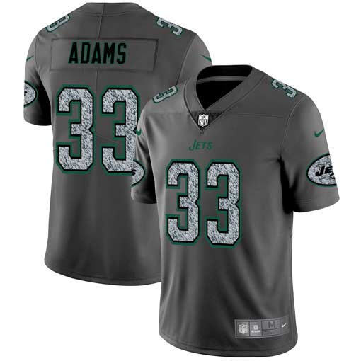 Men's New York Jets #33 Jamal Adams 2019 Gray Fashion Static Limited Stitched NFL Jersey