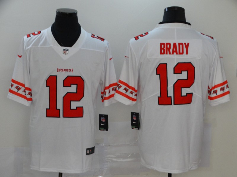Men's Tampa Bay Buccaneers #12 Tom Brady 2020 White Vapor Untouchable Limited Stitched Jersey