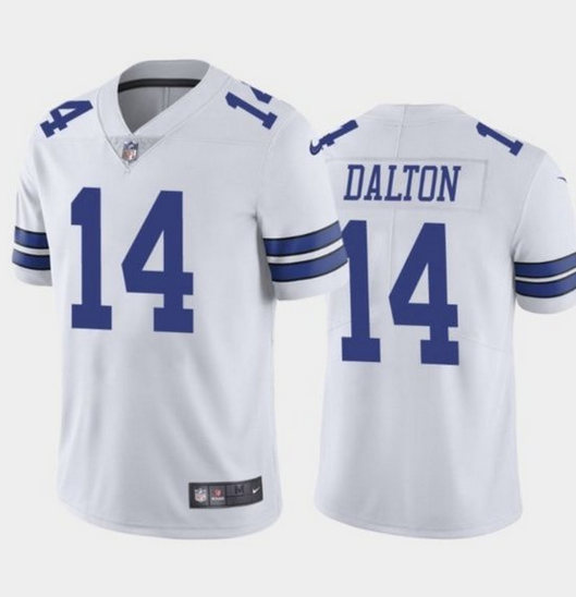 Men's Dallas Cowboys #14 Andy Dalton White Vapor Untouchable Limited Stitched NFL Jersey