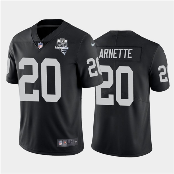 Men's Oakland Raiders Black #20 Damon Arnette 2020 Inaugural Season Vapor Limited Stitched NFL Jersey