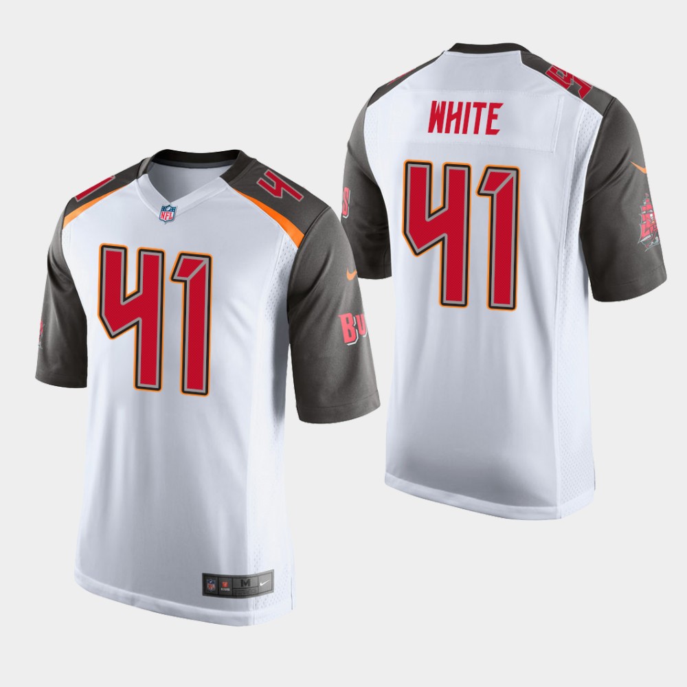 Men's Tampa Bay Buccaneers #41 Devin White White Stitched NFL Jersey