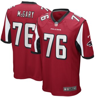 Men's Atlanta Falcons #76 Kaleb McGary Red Game Jersey