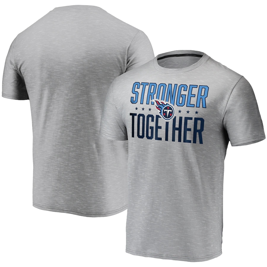 Men's Tennessee Titans Grey Charcoal Stronger Together T-Shirt
