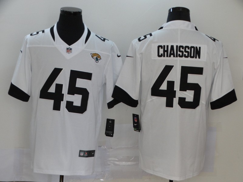 Men's Jacksonville Jaguars #45 K'Lavon Chaisson 2020 White Vapor Untouchable Limited Stitched NFL Jersey
