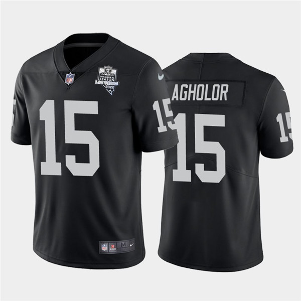 Men's Oakland Raiders Black #15 Nelson Agholor 2020 Inaugural Season Vapor Limited Stitched NFL Jersey