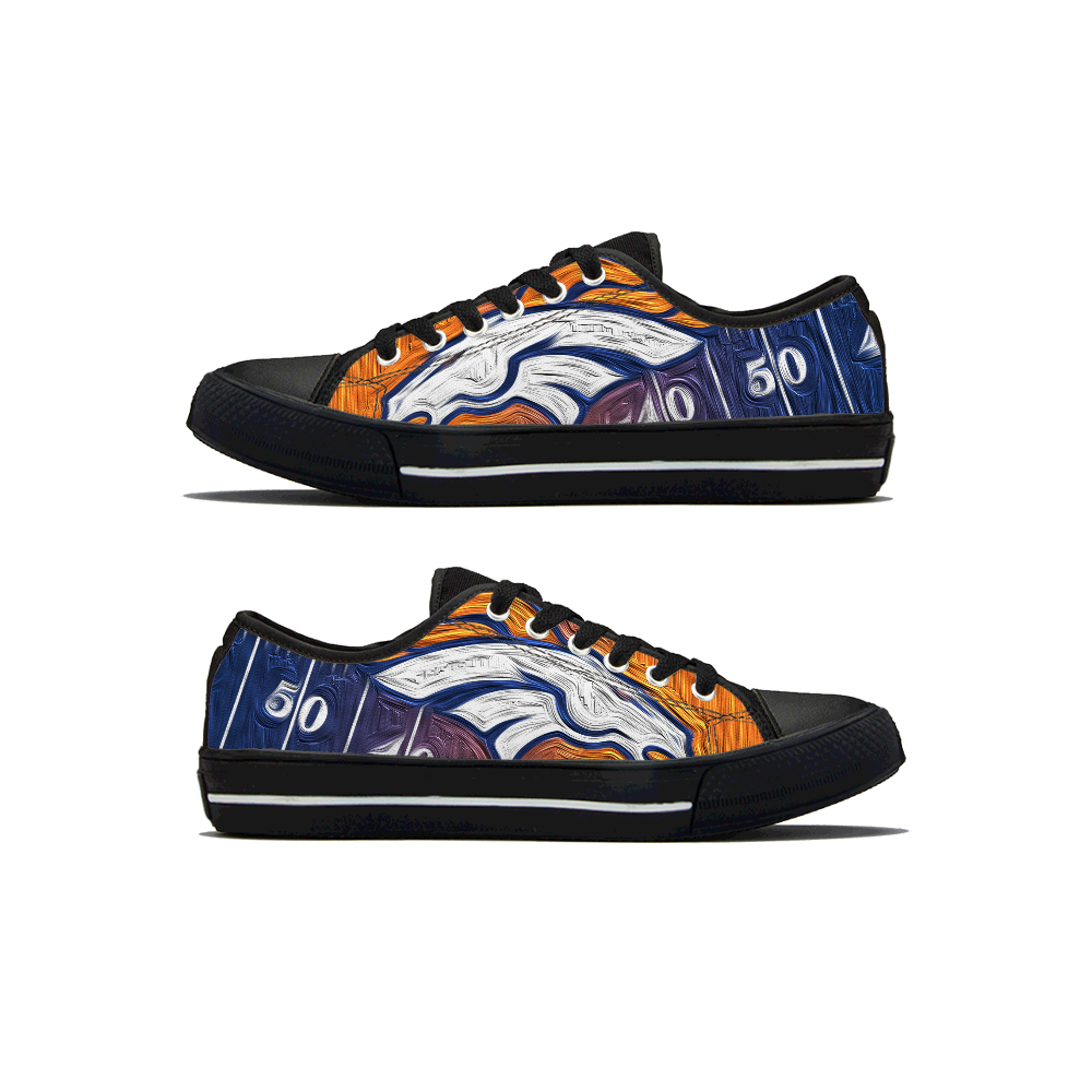 Men's Denver Broncos Low Top Canvas Sneakers 003