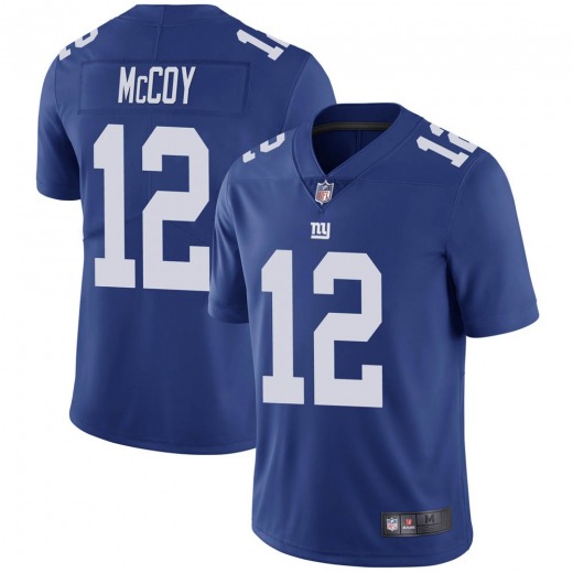 Men's New York Giants #12 Colt McCoy 2020 Blue Vapor Untouchable Limited Stitched Jersey