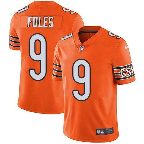Men's Chicago Bears #9 Nick Foles Orange Vapor Untouchable Limited Stitched NFL Jersey