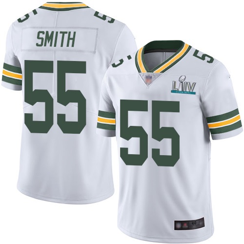 Men's Green Bay Packers #55 Za'Darius Smith White Super Bowl LIV Vapor Untouchable Stitched NFL Limited Jersey