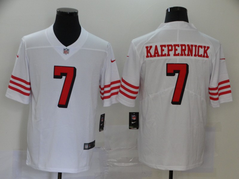 Men's San Francisco 49ers #7 Colin Kaepernick New White Vapor Untouchable Limited Stitched Jersey