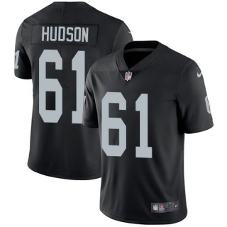 Men's Oakland Raiders #61 Rodney Hudson Black Vapor Limited Stitched NFL Jersey