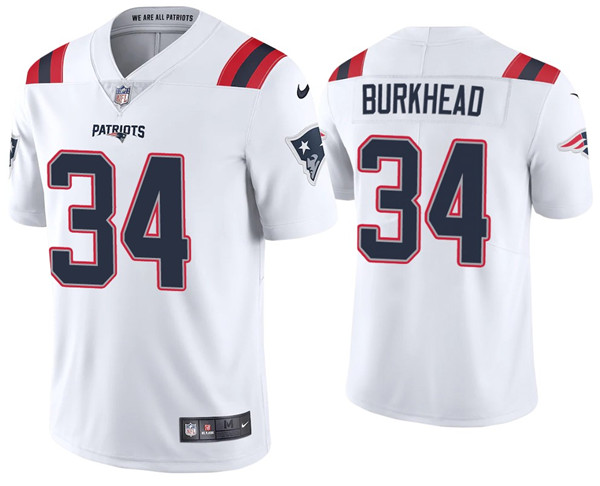 Men's New England Patriots #34 Rex Burkhead 2020 White Vapor Untouchable Limited Stitched NFL Jersey