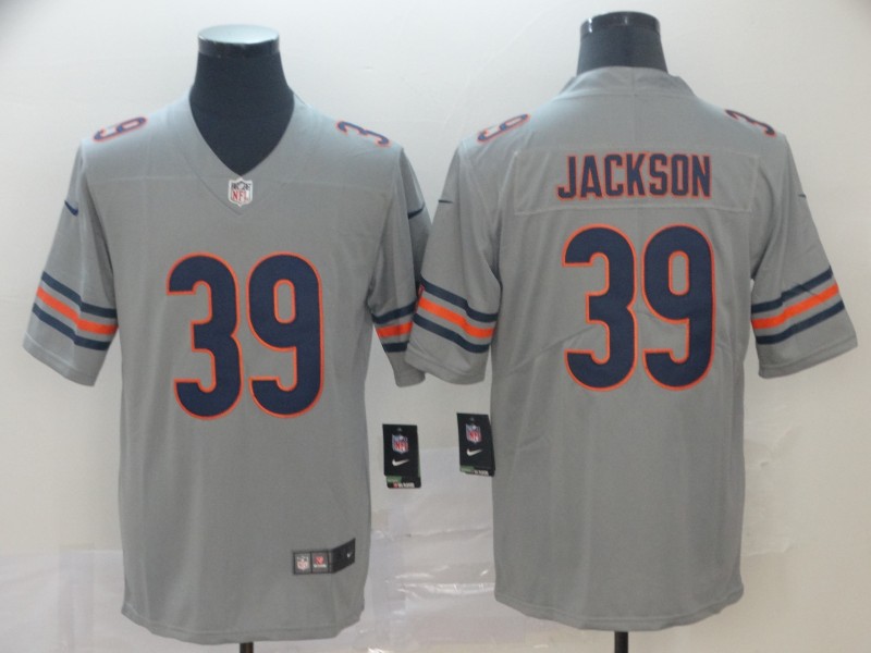 Men's Chicago Bears #39 Eddie Jackson Silver Inverted Legend Stitched NFL Jersey