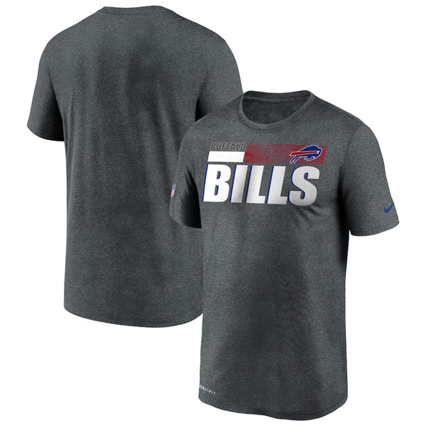 Men's Buffalo Bills 2020 Grey Sideline Impact Legend Performance NFL T-Shirt