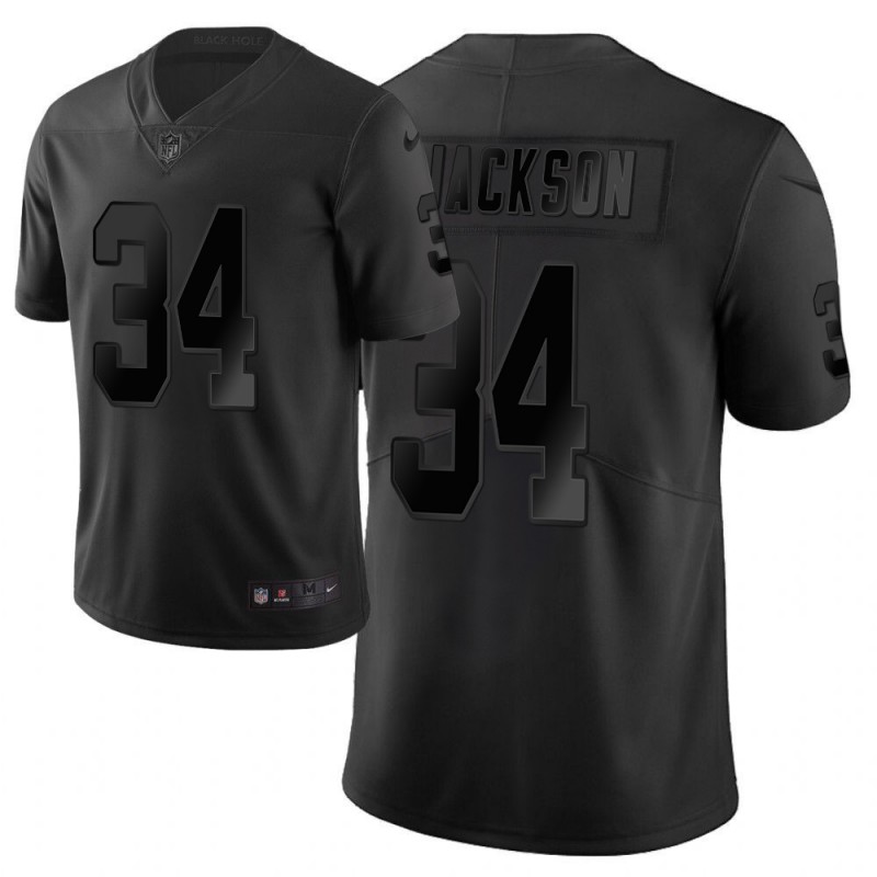 Men's Oakland Raiders #34 Bo Jackson Black Vapor City Edition Limited Stitched NFL Jersey