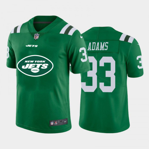 Men's New York Jets #33 Jamal Adams Green Team Big Logo Limited Stitched Jersey