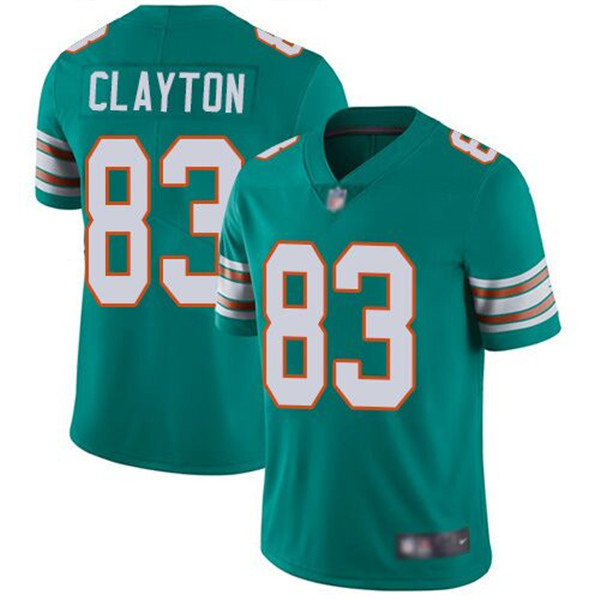 Men's Miami Dolphins #83 Mark Clayton Aqua Vapor Limited Stitched Jersey