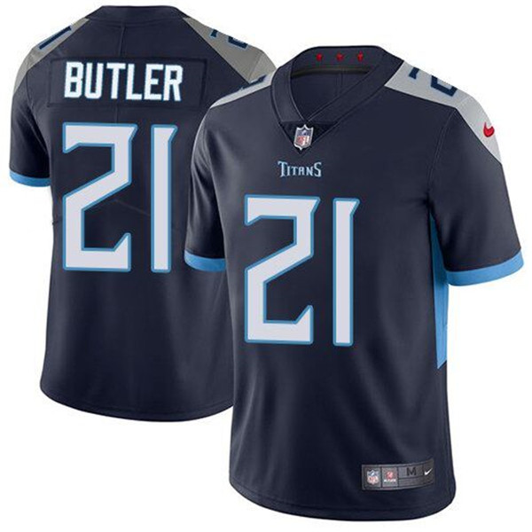 Men's Tennessee Titans #21 Malcolm Butler Navy Vapor Untouchable Limited Stitched NFL Jersey