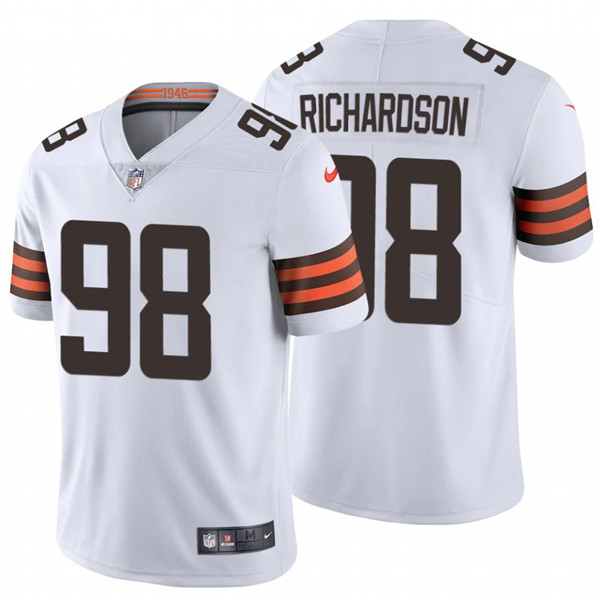 Men's Cleveland Browns #98 Sheldon Richardson New White Vapor Untouchable Limited Stitched Jersey